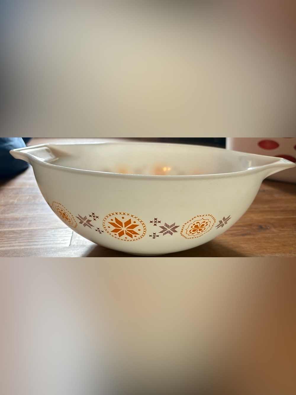 Pyrex Cinderella Bowl Town and Country Large 4 Qt. Nesting Mixing #444, Vintage